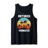 Retired Webmaster retirement beach palm tree Tank Top