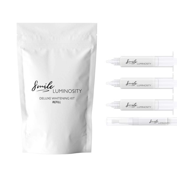 Smile Luminosity Teeth Whitening Refill Set Free Primer Whitening Pen | (3) 5ml Whitening Gels | Removes Stubborn Teeth Stains