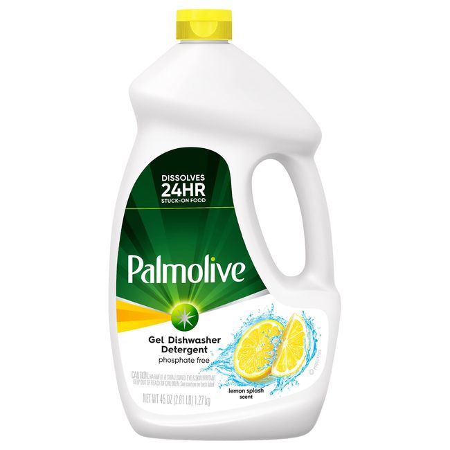 Palmolive Eco Dishwasher Detergent Gel, Lemon Splash - 45 ounce (Pack of 3) - Packaging May Vary