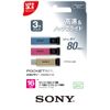 Sony USM16GT 3C USB Flash Drive, 16 GB, 3-Piece Set, High Speed Type