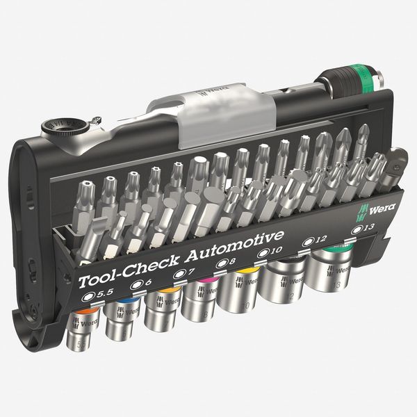 WERA 200995 Tool Check Automotive Bit Ratchet Bit Set