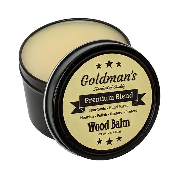 Goldman's Wood Balm - Cutting Board Finish - Paste Wax - Wood Wax - Paste Wax for Wood - Wood Sealer - All Natural - Non Toxic - Food Grade - Wood Finish - Made in America