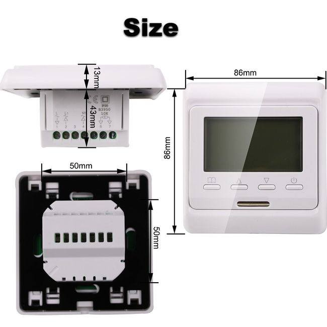 Digital Floor Heating Indoor Thermostat 220V LCD Programmable Heating Controller