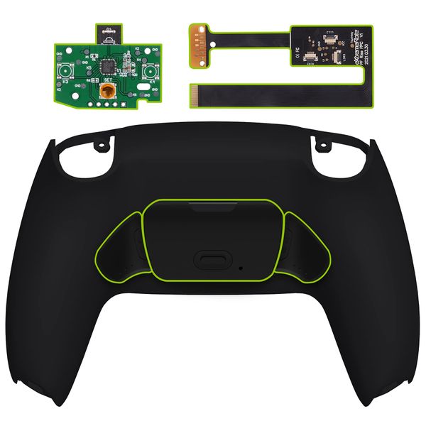 EXtremeRate Back Paddle Programmed Remap Kit for PS5 Controller BDM-010, Upgrade Board for PS5 Controller and Redesigned Back Case & Back Button Attachment - Controller Not Included [Black]