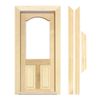 MyTinyWorld Dolls House Decorative Wood Door With Glazed Upper Panel
