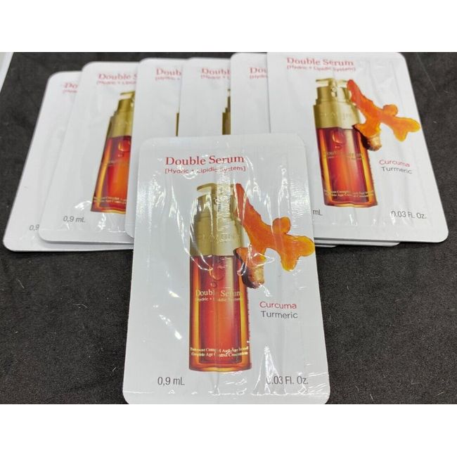 Clarins Double Serum Hydric+Lipidic System Curcuma Turmeric X 7 .03fl each