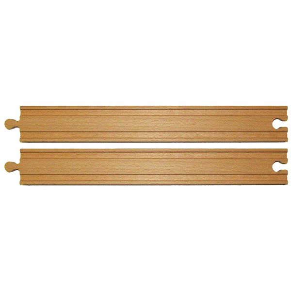 Choo Choo Track & Toy Co. - 12" Straight Wooden Train Track - Set of 2