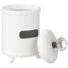 Mud Pie Circa Bath Canisters, Large, 5" x 3.75" Dia, White