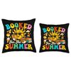 Booked For The Summer - Book Lover Reading Bookworm Reader Throw Pillow