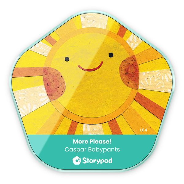 Storypod Token | Caspar Babypants - More Please! | Collectible Educational Token for The Screen Free Audio Learning System for Kids, Toddlers, Children | Family Fun Tunes | Playtime to Bedtime