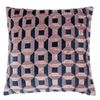Paoletti Empire Cushion Cover, Blush/Navy, 45 x 45 cm