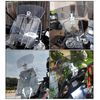 HENGTUAOTO Motorcycle Screen Spoiler Air Deflector Windshield Adjustable Gray