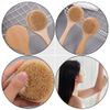 Frcolor Body Brush, Back Brush, Soft, Wood, Direct Handle, Laundry Brush, Soft, Body Wash, For Bath, Exfoliating Anti-Slip, Bath Goods, Set of 2