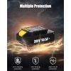 WORKSITE 20 Volt Lithium Ion Replacement Battery, 2.0Ah Battery Fit Power Tools Only