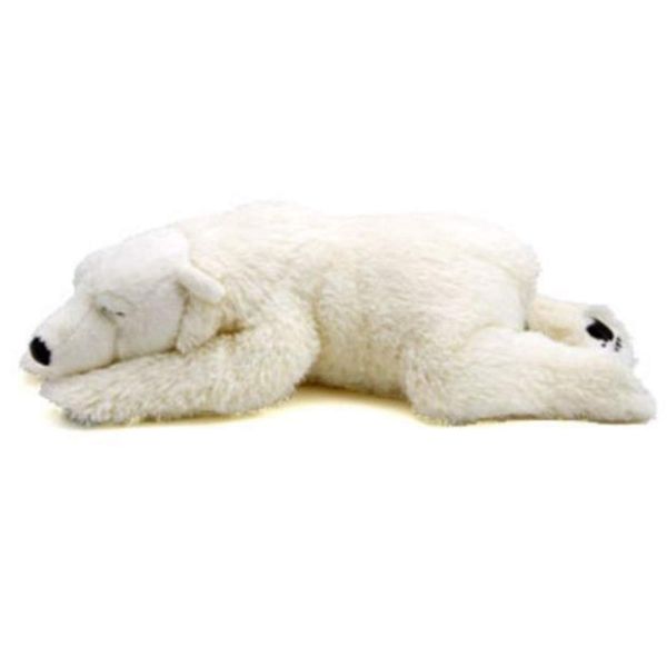 TAMMYFLYFLY Sleep Polar Bear Plush,Cute Stuffed Animal, Plush Toy, 14 Inches Soft Toy