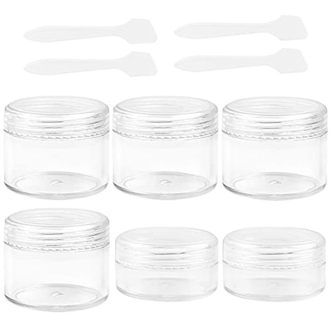 24PCS 10ML 10Gram Small Cosmetic Sample Containers Jars Bottle Storage  Container Empty Plastic Round Pot Tiny