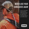 Chums Original Cotton Retainer - Unisex Eyewear Keeper for Sunglasses & Glasses - Adjustable Fit, Washable & Made in USA (Standard-End, Black) , One Size