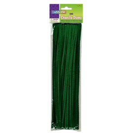 Creativity Street Chenille Stems/Pipe Cleaners, Dark Green, 12 Inch x 4mm,  100 Count