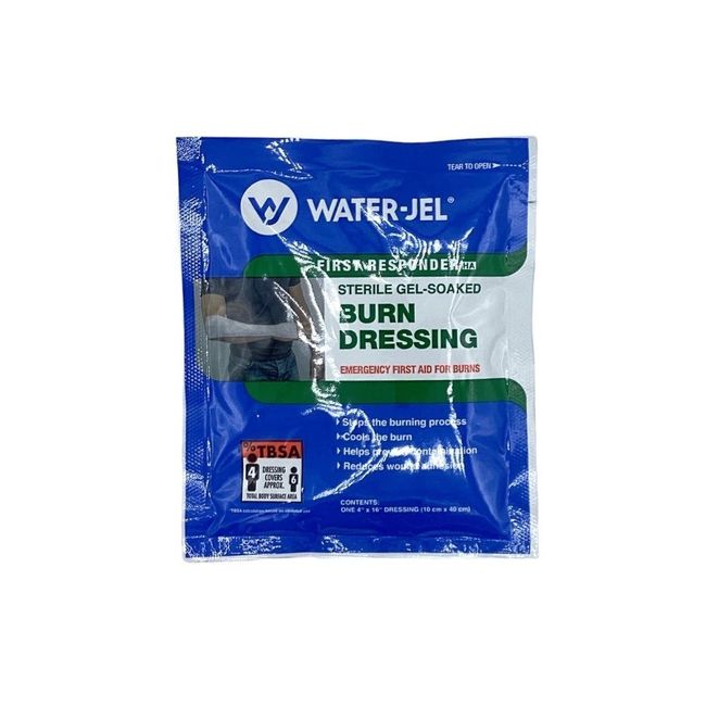 Water-Jel 4" x 16" First Aid Burn Dressing Emergency Relief Burn Gel 10 Count