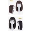 YIRU Bob, Fully Hand Planted, Women's Full Wig, Bangs, 100% Human Hair, Women's Clothing, Wig, Whorling, Partition, Medical Use, One-Touch Pin, Circular Hair Loss Disease, Thin Hair - Chestnut