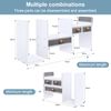 X-cosrack Adjustable Desk Shelves for Storage, Desktop Bookshelf with 3 Drawers, White Wood Desk Shelf for Top of Desk, Corner Desktop Organizer for Women Office