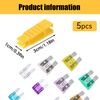 Car Fuse Puller, 5 Pieces, Yellow, Copper, Ceramic, Stainless Steel