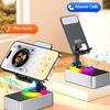 4 in1 Cell Phone Stand Holder with Wireless Bluetooth Speaker Induction Audio