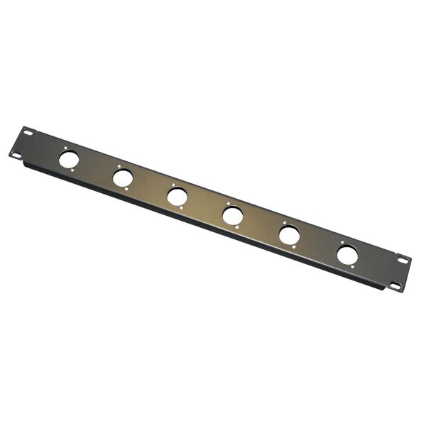 AllMetalParts 1U 19" 6 XLR 'D' Folded Front Panel [PC]