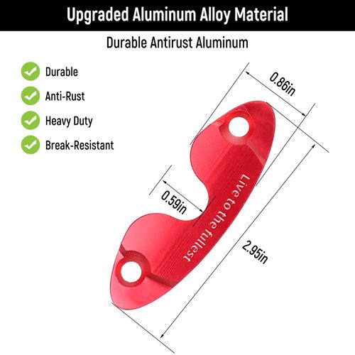 DWKJMYCP Upgraded Aluminum Alloy Sun Visor Clip for Jeep Wrangler JL JLU 2018-2025 Sahara Sun Visor Repair Kit for Jeep Gladiator JT 2020-2025 Jeep Wrangler JK Sprot/Rubincon Accessories(Red)