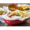 TableCraft H1074R6 6-Piece Classic Oval Plastic Baskets, Red
