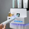 RUN Home Household Toothbrush Sterilizer Rechargeable Wall Mount UV-C, White