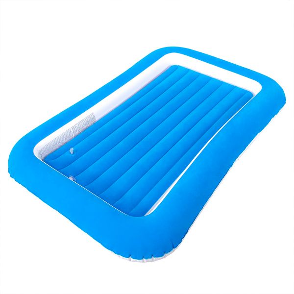 RAPTAVIS Kids Air Mattress Inflatable Toddler Travel Bed with Sides,Blue