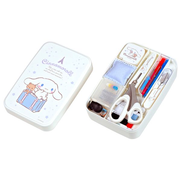 Misasa NO. 1495 Cinnamo Roll Sewing Set, Thin Type (with Tray)