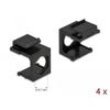 Delock Keystone Abdeckung schwarz mit 12,5 mm Durchführung 4 Stück