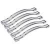 abcGoodefg Euro Modern Grind Arenaceous Rhinestone Crystal Cabinet Handle, 7.8" Length (6.3" Hole Centers), Silver, Zinc Alloy, 5-Pack