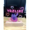 Personalized Stitch Writes Name on Top Acrylic LED Base Night Light Lamp Art