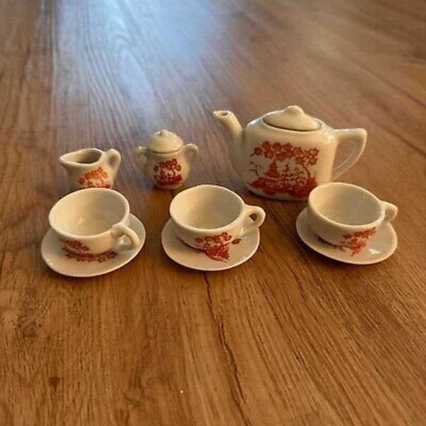 Vintage Toy Tea Set Service for 3 Made in Japan