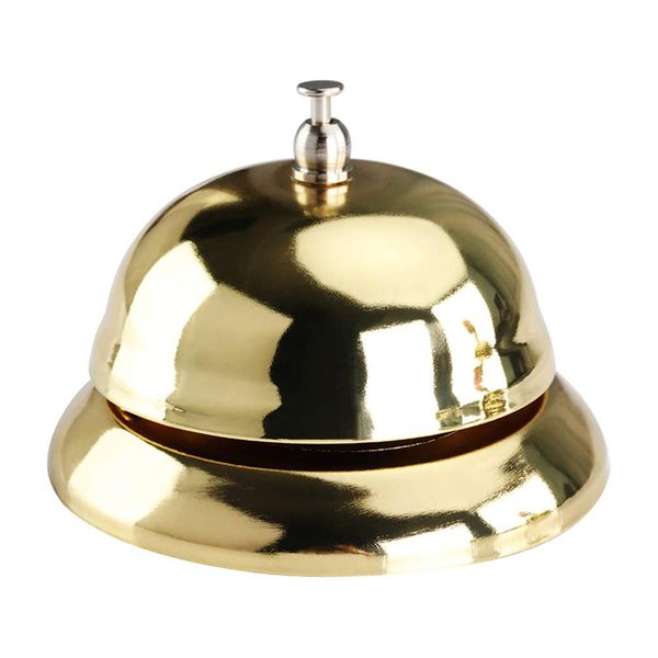 Toyvian Golden Service Bell Call Bell Desk Bell Customer Service Bell for Classroom Game Play Office Reception Restaurant Using