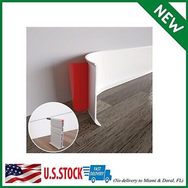 Baseboard Molding Trim, 4 Inch x 20 Feet Self-Adhesive Vinyl Wall Base Cove Base