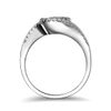 Ladies Hallmarked 925 Solid Silver Tanzanite and White Sapphire Cocktail Ring (P)