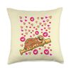 SLOTH FLUTIST KIDS SOPRANO RECORDER FLUTE Throw Pillow