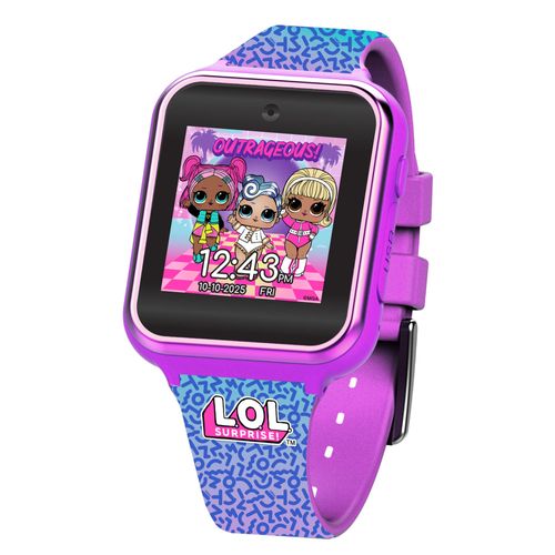 Accutime Kids LOL Surprise Pink Educational Learning Smart Watch Toy with Interchangeable Graphic Straps for Girls, Boys, Toddlers - Selfie Cam, Learning Games, Alarm, Calculator (Model: LOL40190AZ)