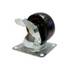 3" Lockable Swivel Rubber Wheel Caster 4" x 3" Plate Maneuvering Cargo Easy