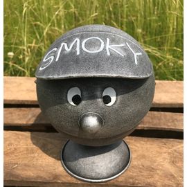  Big Mouth Smokey Ashtray, Lidded Dome with Pedestal Base, Lift  Up Visor, BBQ Grill Party Style, Gray Distressed Lacquered Iron, 6 Inches  Tall : Home & Kitchen