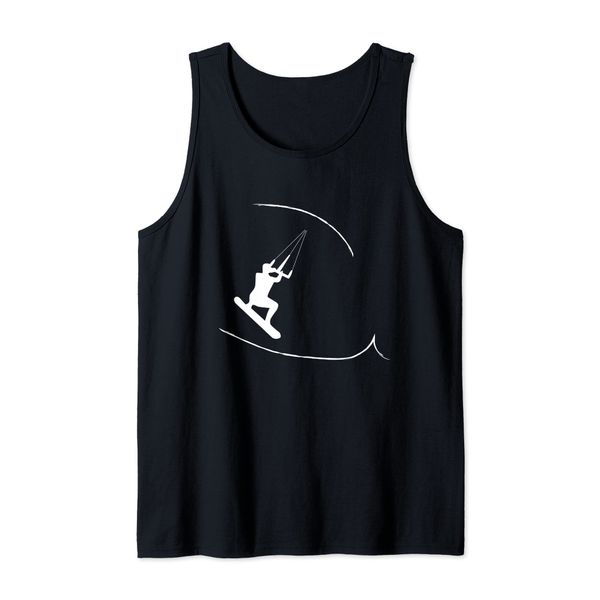 Kiteboarding, Kitesurfing Silhouette Tank Top