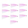 LAST CAST TACKLE Bucktail Teaser - 10 Pack (Pink/White)