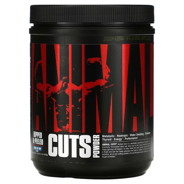 Universal Nutrition Animal Cuts Powder Blue Ice Pop 248g Choline