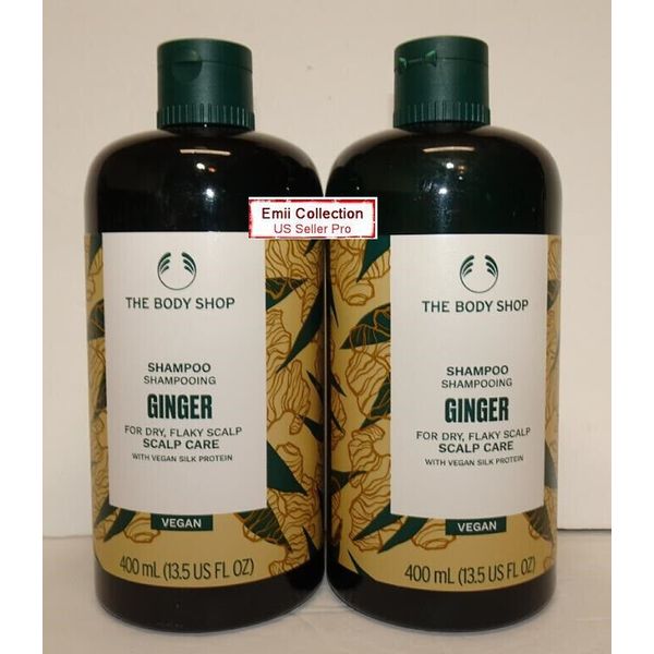 The Body Shop Ginger Scalp Care Shampoo, 13.5fl oz 400ml (2 Bottles)