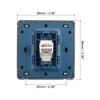 PATIKIL Ethernet Socket Single Port RJ45 CAT6 Wall Plate Black for Ethernet Cable Networking Socket Box