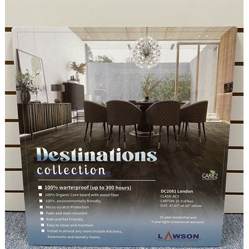 Lawson Destination Collection Laminate Flooring Planks (DC2081 LONDON)